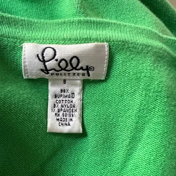 Lilly Pulitzer Green Cardigan Sweater - Picture 4 of 6